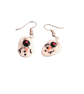 Handmade polymer clay melted snowman earrings - Image 3