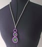 Statement Necklace, Handmade with Beaded Dorset Buttons and Kumihimo Braid - Image 6