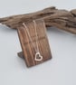 Fine Silver Textured Heart Necklace - Image 1