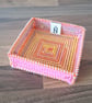 Container for small desk items - yellow, orange, pink colour - Image 1