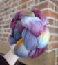 Hand Dyed Polwarth Top 101g Spinning Fibre - Damson - Image 3