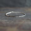 Hammered Sterling Silver Dainty Bar Bracelet with 9ct Yellow Gold Heart