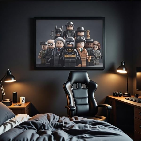 LEGO Batman Villains A3 Poster Print The Dark Knight Minifigure Line-Up Premium 