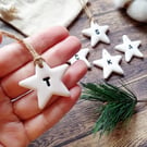 Hanging Monogrammed Star Decorations Christmas Tree Birthday Gift Initial Name
