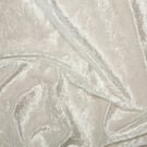 crushed velvet fabric material soft stretch cream ivory 1 metre