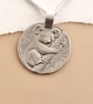 Koala Engraved Sterling Silver Coin Necklace - Image 9