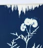 Floral art, Botanical art in Traditional Cyanotype, Wildflower gift, Wall art. - Image 2