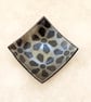 Fused Glass  Decorative Trinket Dish, iridescent black and silver - Image 3