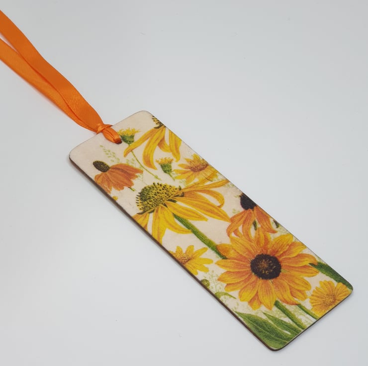 Sunflowers wooden bookmark, sunflower decoupage... - Folksy
