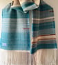 Mulgrave Handwoven Herringbone Lambswool Scarf- Buff - Image 1