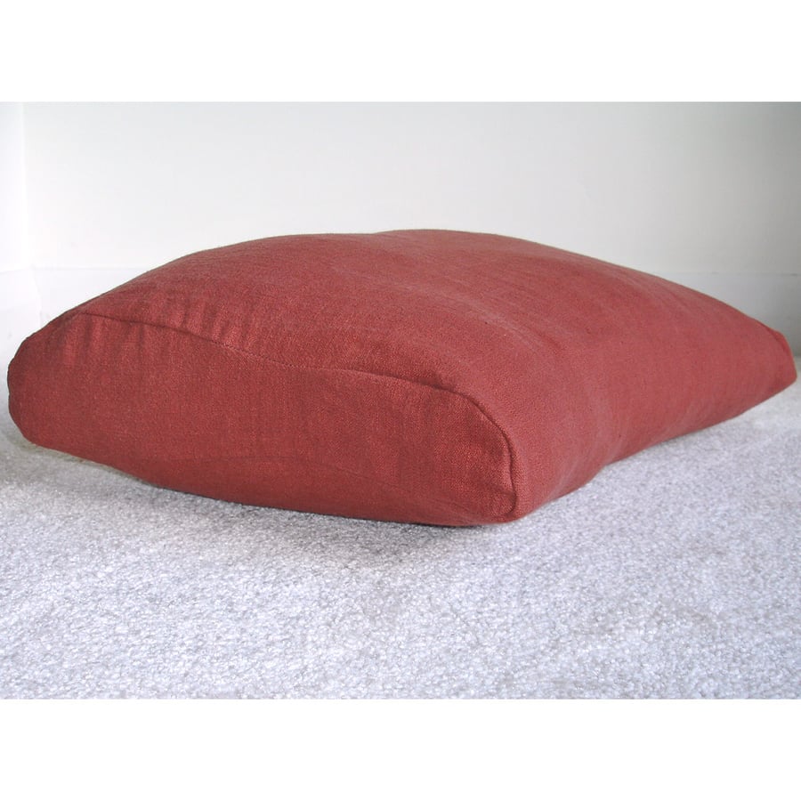 Tempur Original Pillow COVER ONLY Orthopaedic Linen Terracotta QUEEN Medium 60cm