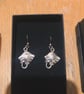 Silver plated stingray earrings