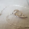 Silver Swallow Skull Pendant
