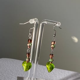 Ramona - Foil Glass Earrings 