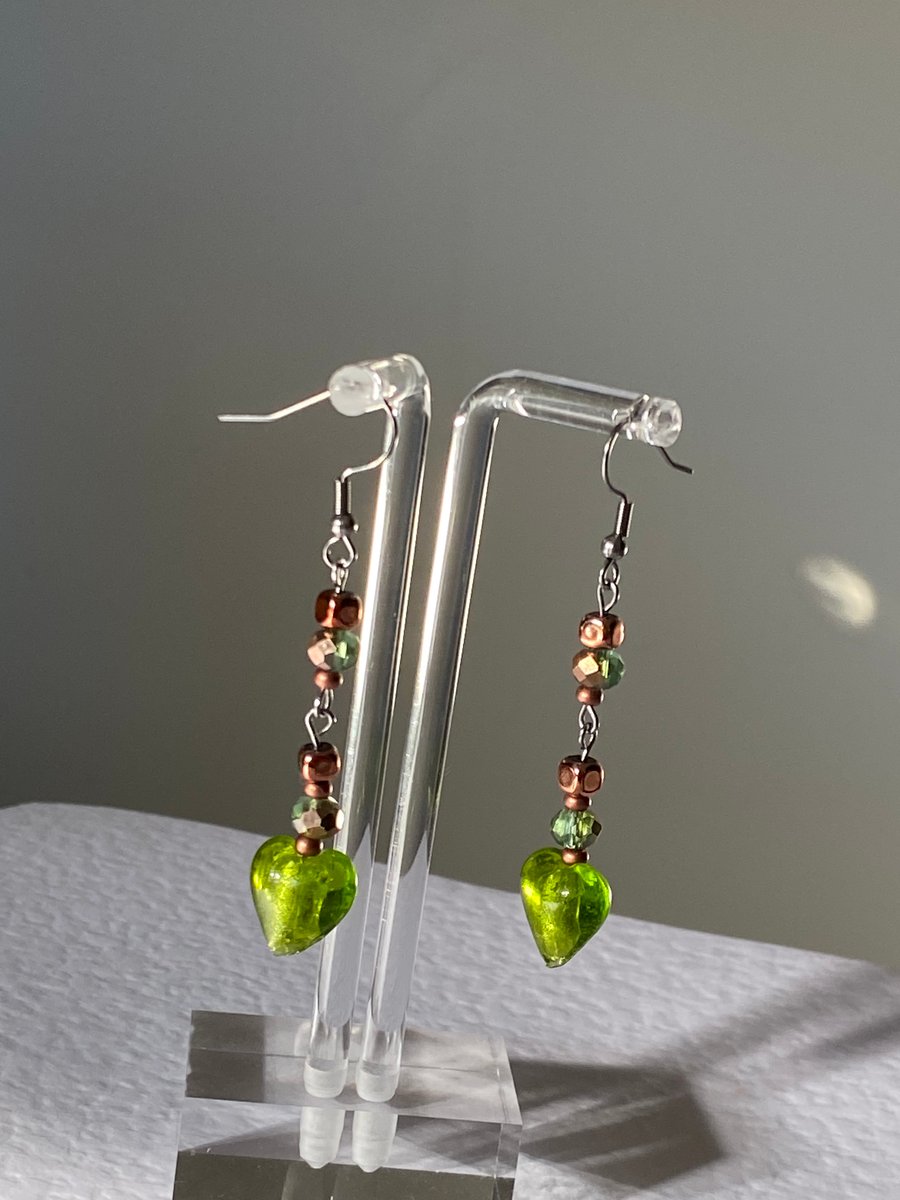 Ramona - Foil Glass Earrings 