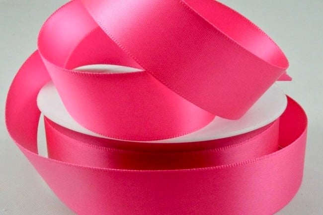 Pink double satin ribbon 50mm x 2 metres 