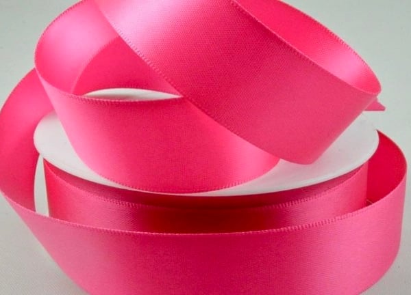 Pink double satin ribbon 50mm x 2 metres 