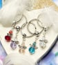 Colourful sparkly crystal Guardian Angel keyrings - Image 1