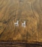 Petite Silver Arrow Stud Earrings - Handmade, Sterling Silver - Image 2