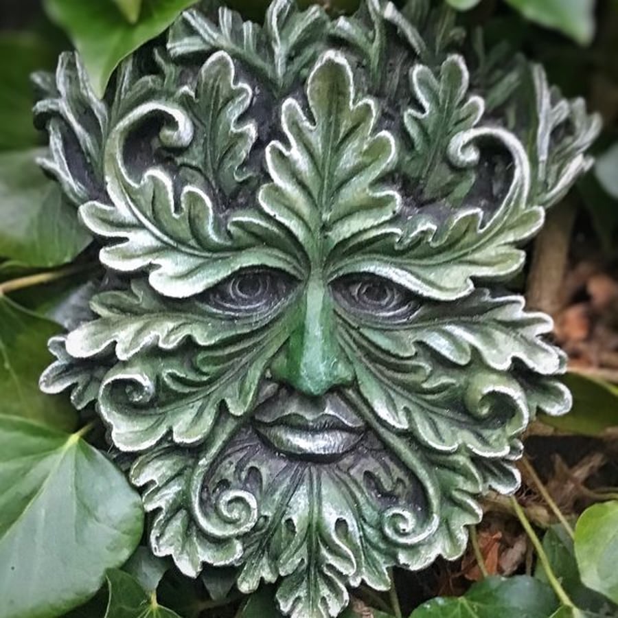 Green Man Garden Ornament STONE Garden Gift
