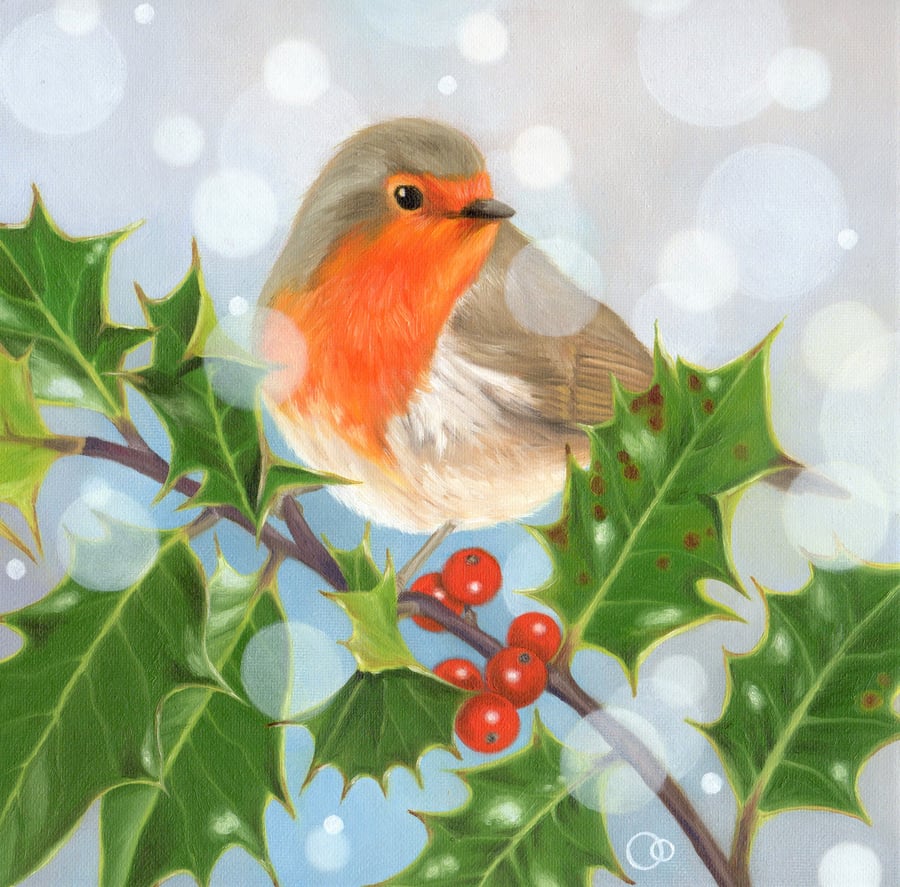 A Christmas Robin Christmas Greeting Card