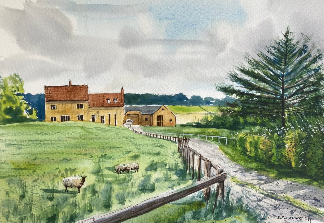 Newton-under-Roseberry topping (original watercolour painting) size A4 