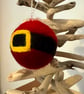 Felted Father Christmas Tummy Christmas Bauble - Image 6