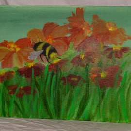 Original acrylic Bee painting