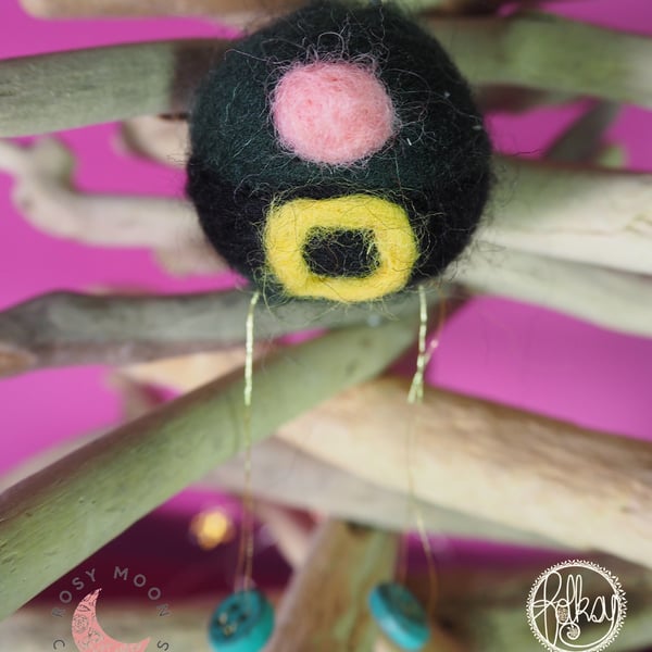 Hand Felted Elf Christmas Bauble 
