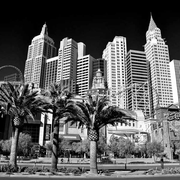 New York New York Hotel Las Vegas America 18"x12" Print