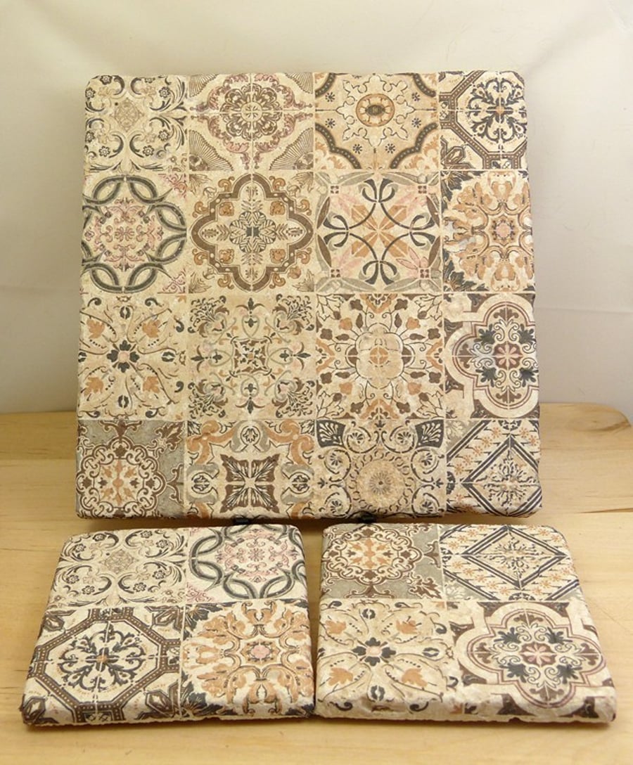 Natural Stone Table Mat & Coasters