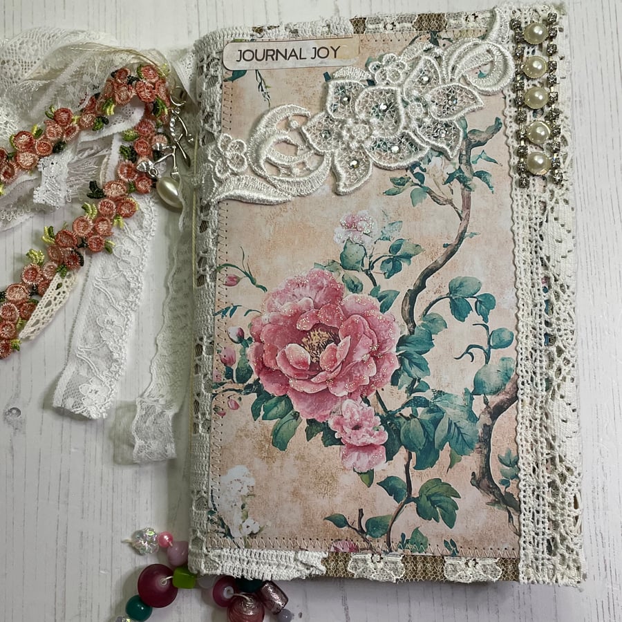 Journal - Shabby Pink Floral by Carolee Crafts PB10 0017