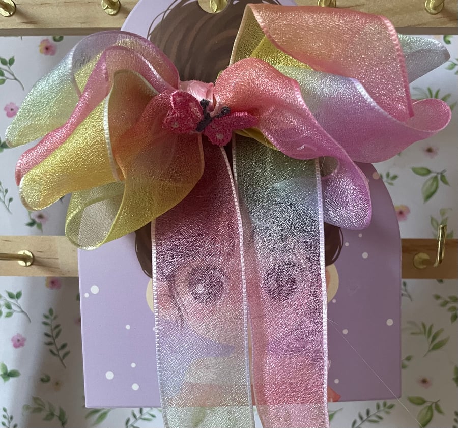 Back to School Hair Bow – Cute & Fun Hair Clip beautiful shimmery ribbon. 