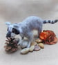 Model of Raccoon, Needle Felted Animal, Poseable Raccoon Figurine - Image 8
