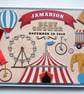 Vintage Circus birthday guest book, vintage carnival birthday party book, gift - Image 1