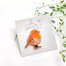 Hand-painted Bird Brooch