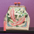 Art Deco Flamingo Feathers design purse.