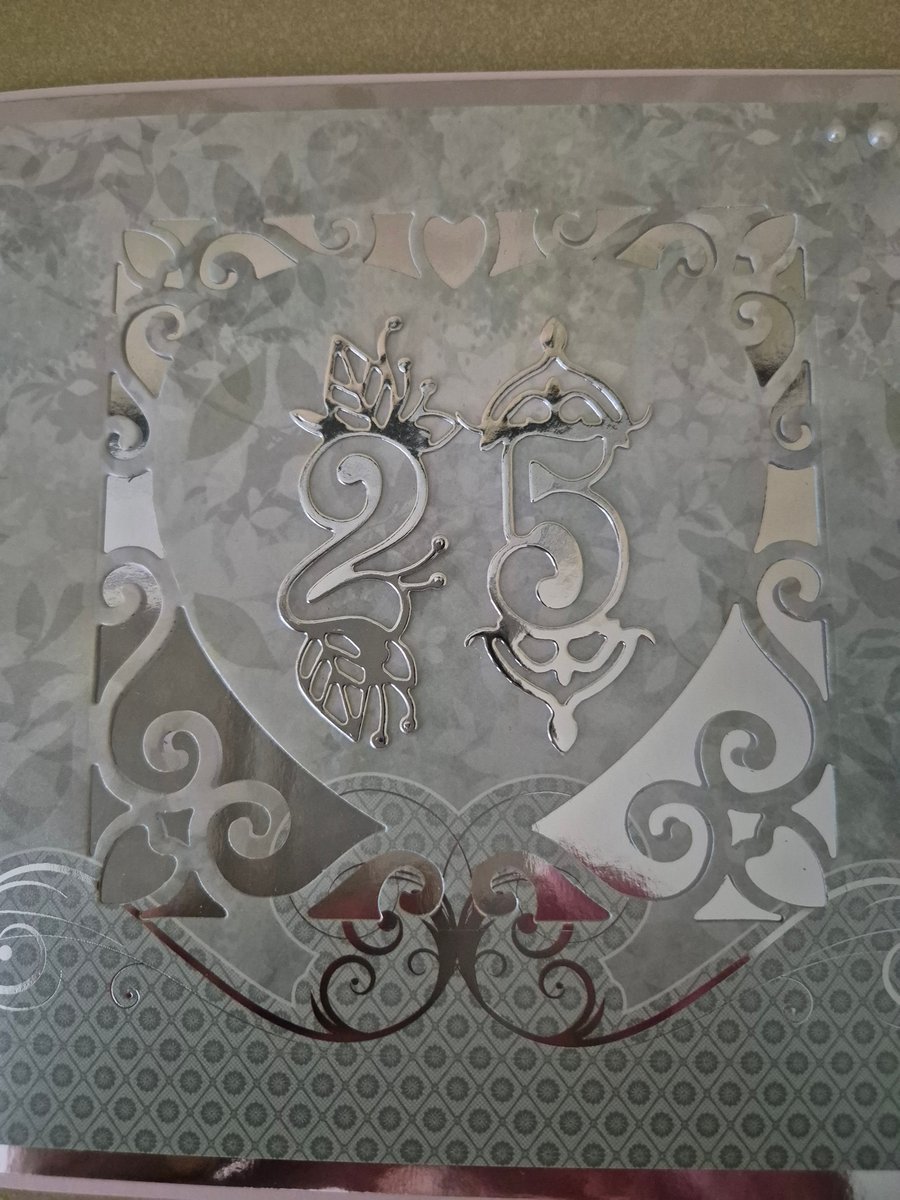 Silver wedding anniversary card 