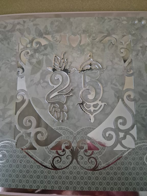 Silver wedding anniversary card 
