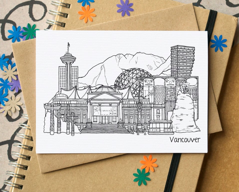 Vancouver Skyline Greetings Card