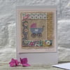 Pretty hand-stitched detailed miniature for precious new baby girl