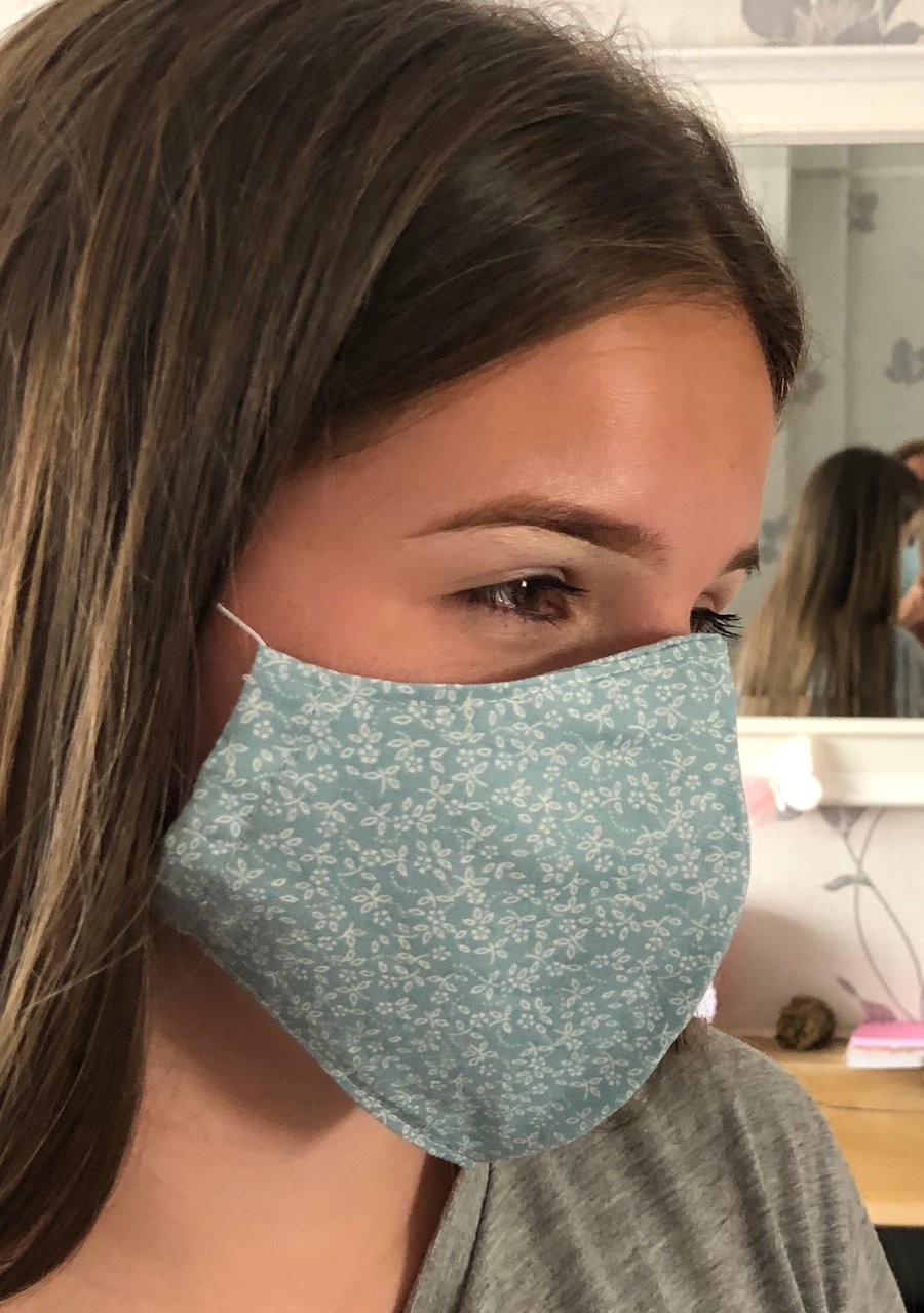 Handmade 100% Cotton Face Masks.Washable,Breathable and Reusable.Made in the U.K