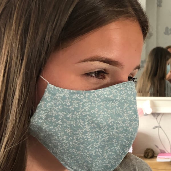 Handmade 100% Cotton Face Masks.Washable,Breathable and Reusable.Made in the U.K