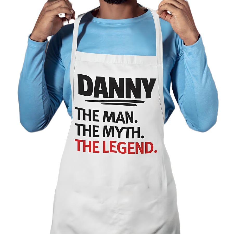 Personalised BBQ Kitchen Apron -The Man The Myth The Legend Apron