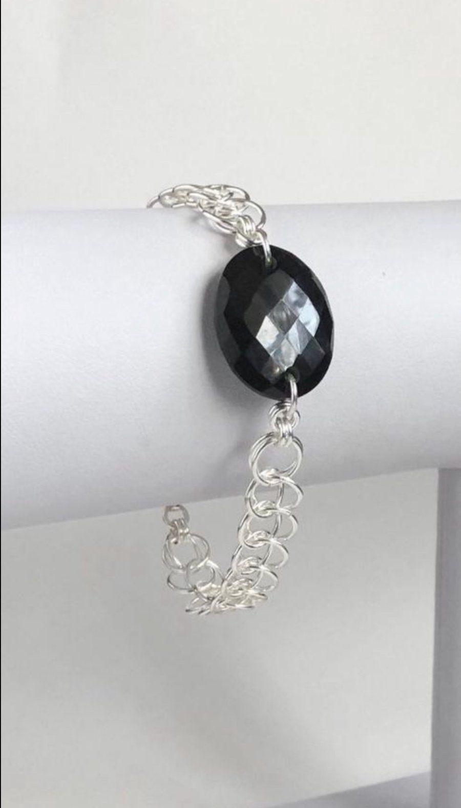 Men's Black Onyx Sterling Silver Bracelet