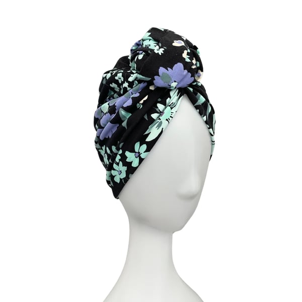 Oversized Knot Turban Hat for Women, Colourful Ladies Turban, Cotton Chemo Hat