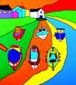 Boats at Staithes - Yorkshire colourful painting by Rob Soar - Image 1