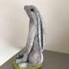 Moon gazing hare- needle felted-soft sculpture