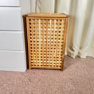 Solid Walnut Wood Laundry Basket with Removable Liner. Laundry Hamper. 
