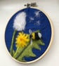 Needle felted bee and dandelion picture  - Image 3